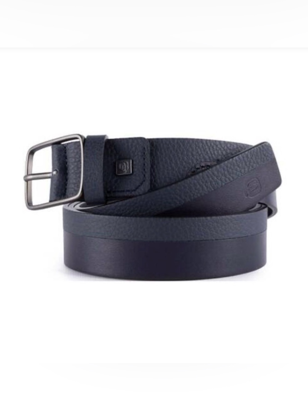 Designer Piquadro Italian Genuine Leather Men’s Belt - Navy